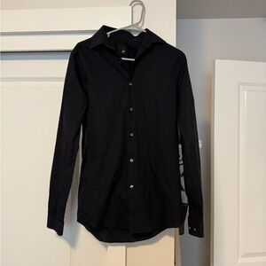 Men's Black Button-Up